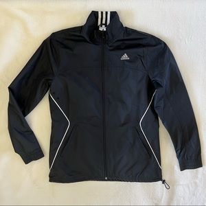 Adidas Black Windbreaker- NWOT